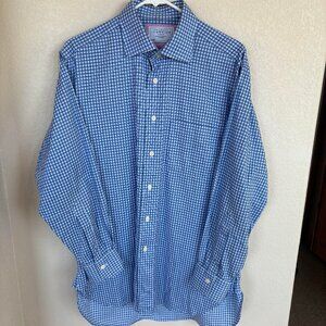 Charles Tyrwhitt blue button-up squared shirt